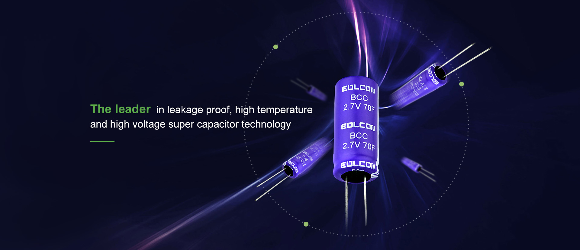 The leader in leakage proof, high temperature and high voltage super capacitor technology